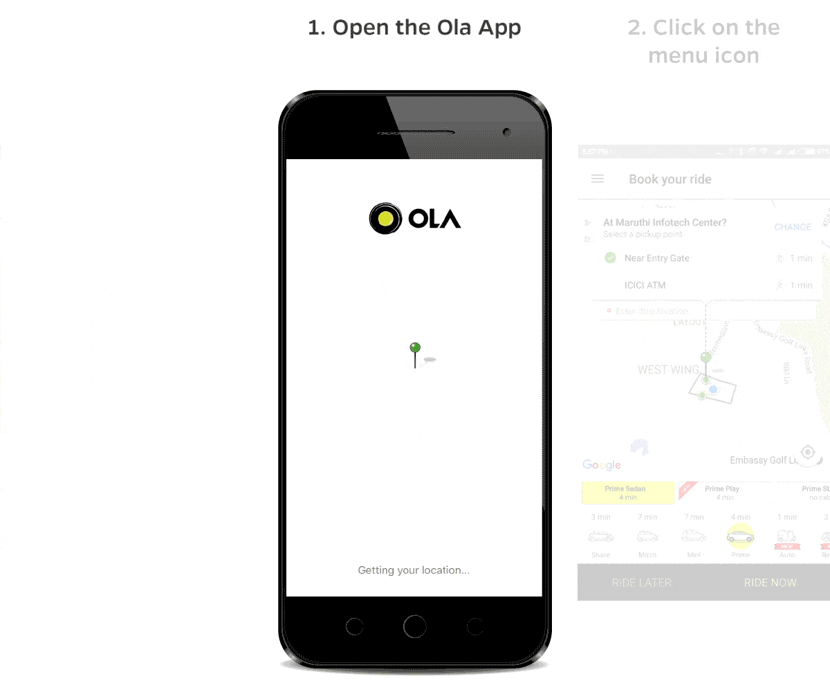 Ola referral code instruction